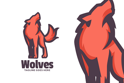 Wolves animal branding cute mascot design graphic design illustration logo ui vector