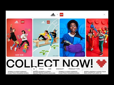 Adidas x Lego Landing Page Animation animation landing page marketplace ui ux web website