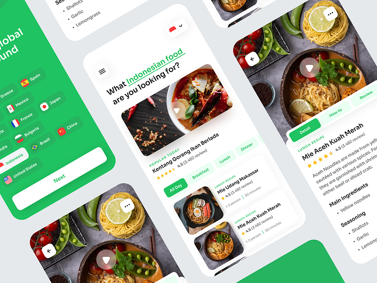 Indonesian Recipes by Afdolash for Caraka on Dribbble