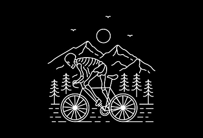 Ride or Die bicycle bike biker cycle dead death downhill ghost halloween horror mountain mountain bike outdoor pumpkin ride skeleton skull skulls sport zombie