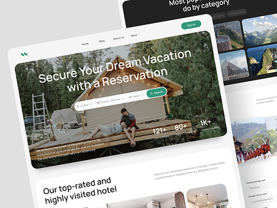 Lunora - Hotel Booking Landing Page airbnb booking booking app booking platform clean hotel booking website hotel reserving hotels interior design landing page minimal design platform design real estate booking real estate website tourism tourism agency ui ux vacation villa booking webdesign