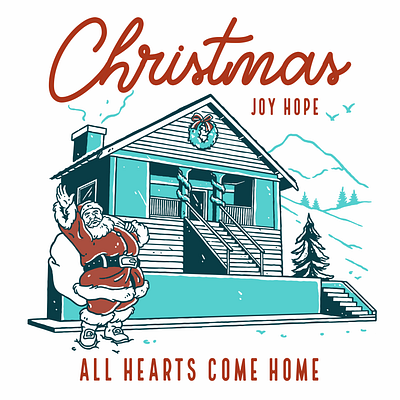 CHRISTMAS All Heart Come Home art branding christmas design graphic design illustration illustrator logo santa