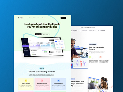 Saas Landing page cl clean cool design management minimal saas ui web