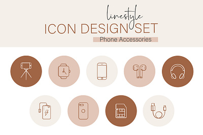 Linestyle Icon Design Set Phone Accessories phone case