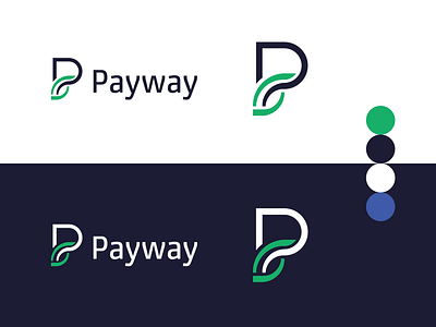Payway | Payroll Management Service Logo Design blue branding design finance graphic design green icon letter p logo logo design p payroll saas servivce