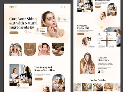 Beauty skin care website beauty beauty product website beauty styling beautyclinic cosmetics cosmetology ecommerce haircare makeup organic salon website skin skin care ui ui design uiux web design website