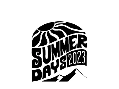 Summer Days clothing design drawing gathering graphic design handdrawn hypster illustration lettering lettering design logo logotype merchandise outdoor summer typography vintage
