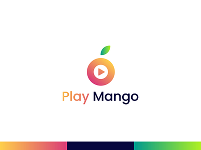 Play Mango Logo Design branding creative logo custom logo logo mango music play video