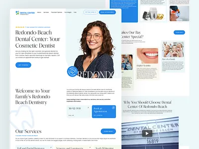 Dental Center Website Design banner banner design branding dental dentalcenter design illustration logo ui ui design web design website