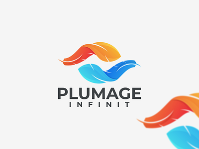 PLUMAGE INFINIT branding design graphic design icon logo plumage plumage coloring plumage infinit vector