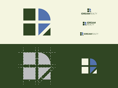 IDream Realty - Real Estate Logo Design brand identity branding business graphic design house icon logo logo design minimalist real estate realtor realty simple square logo vector window