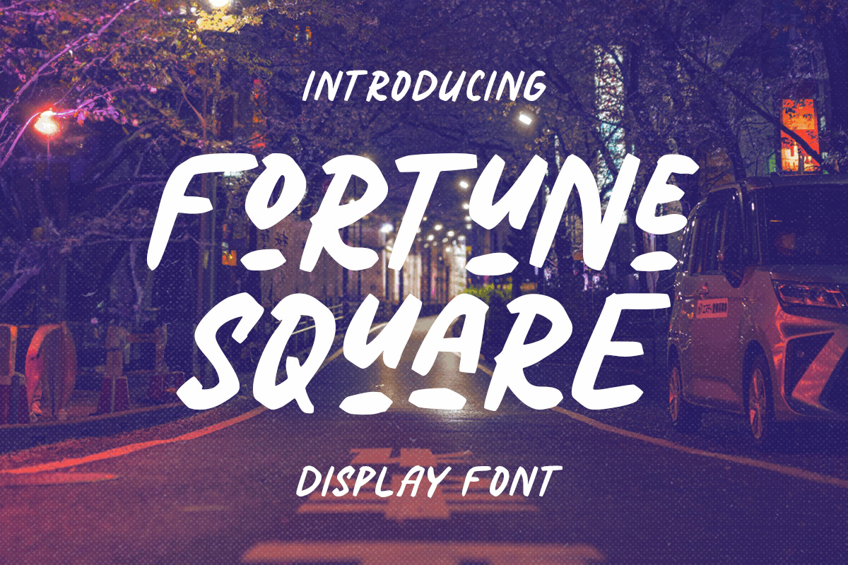 Fortune Square - Display Font freebies headline font