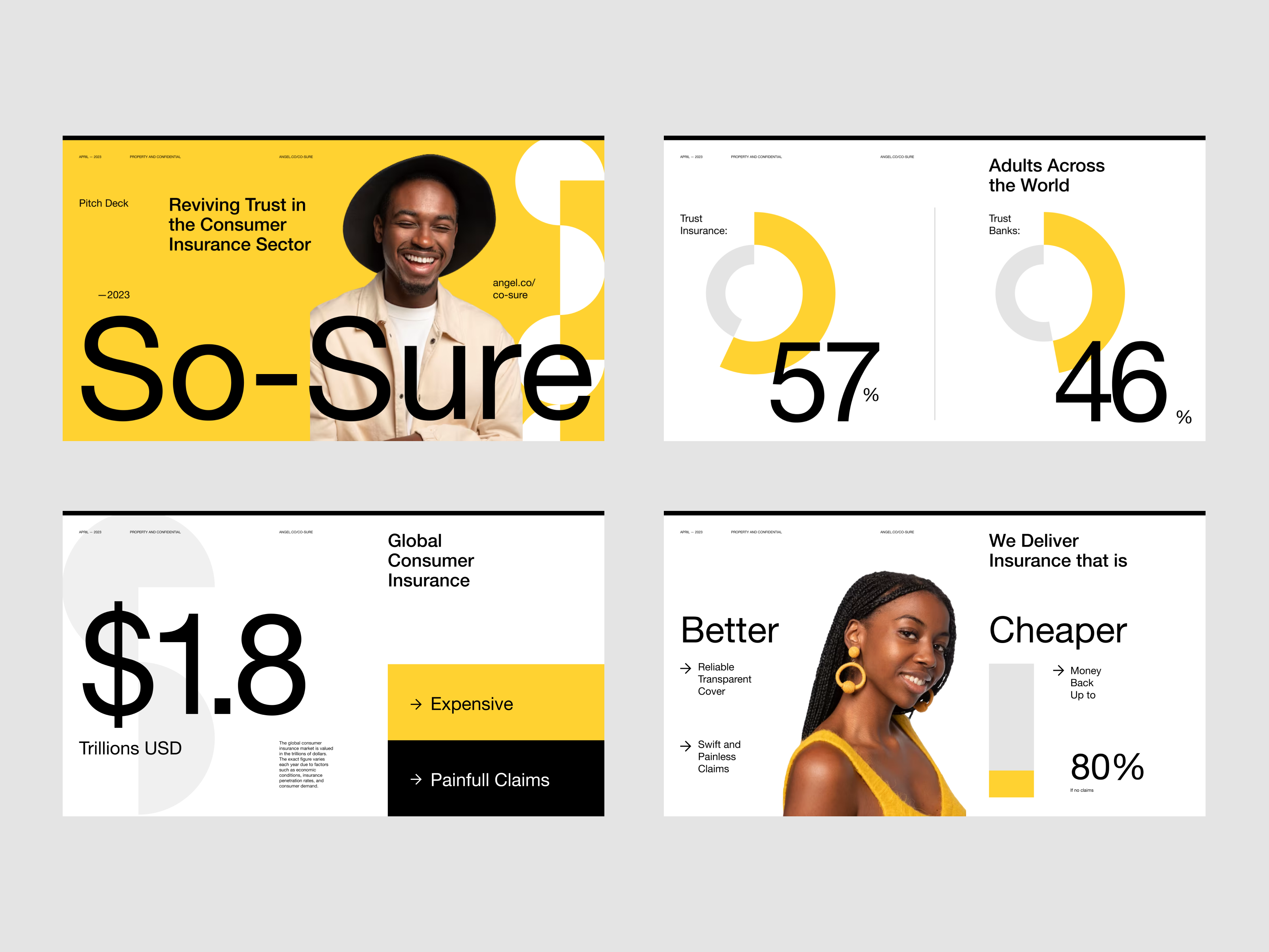 Insurance - Pitch Deck Design clean deck design insurance investor investor presentation investors deck minimal pitch pitch deck pitch deck design presentation slides