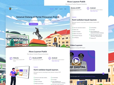 MPP Digital - Public services website app application blue bootstrap design figma goverment governance graphic design horse juna laravel logo tuban typography ui ux vector web design website