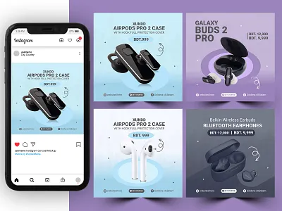 Bluetooth, Earphone, Ads Social Media Banner design bluetooth banner ads branding design earbods earbuds earmurah earphone banner ads earphonebluetooth love music product ecommerce social media ecommerce