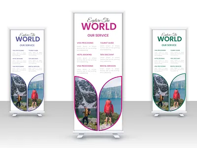 Corporate Travel Rollup Banner Design ads banner design discount instagram post post roll up banner rollup sale social media tourism travel travel rollup