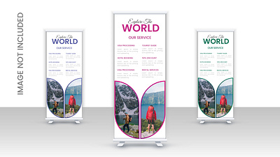 Corporate Travel Rollup Banner Design ads banner design discount instagram post post roll up banner rollup sale social media tourism travel travel rollup