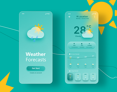 Weather App UI Design design explore figma graphic design mobiledesign uiux userinterface