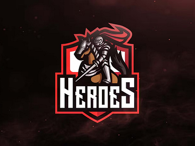 Heroes Sport and Esports Logos arm design esport game gaming graphic hero heroes horse esports horse gaming horse jump knight esport knight viking logos