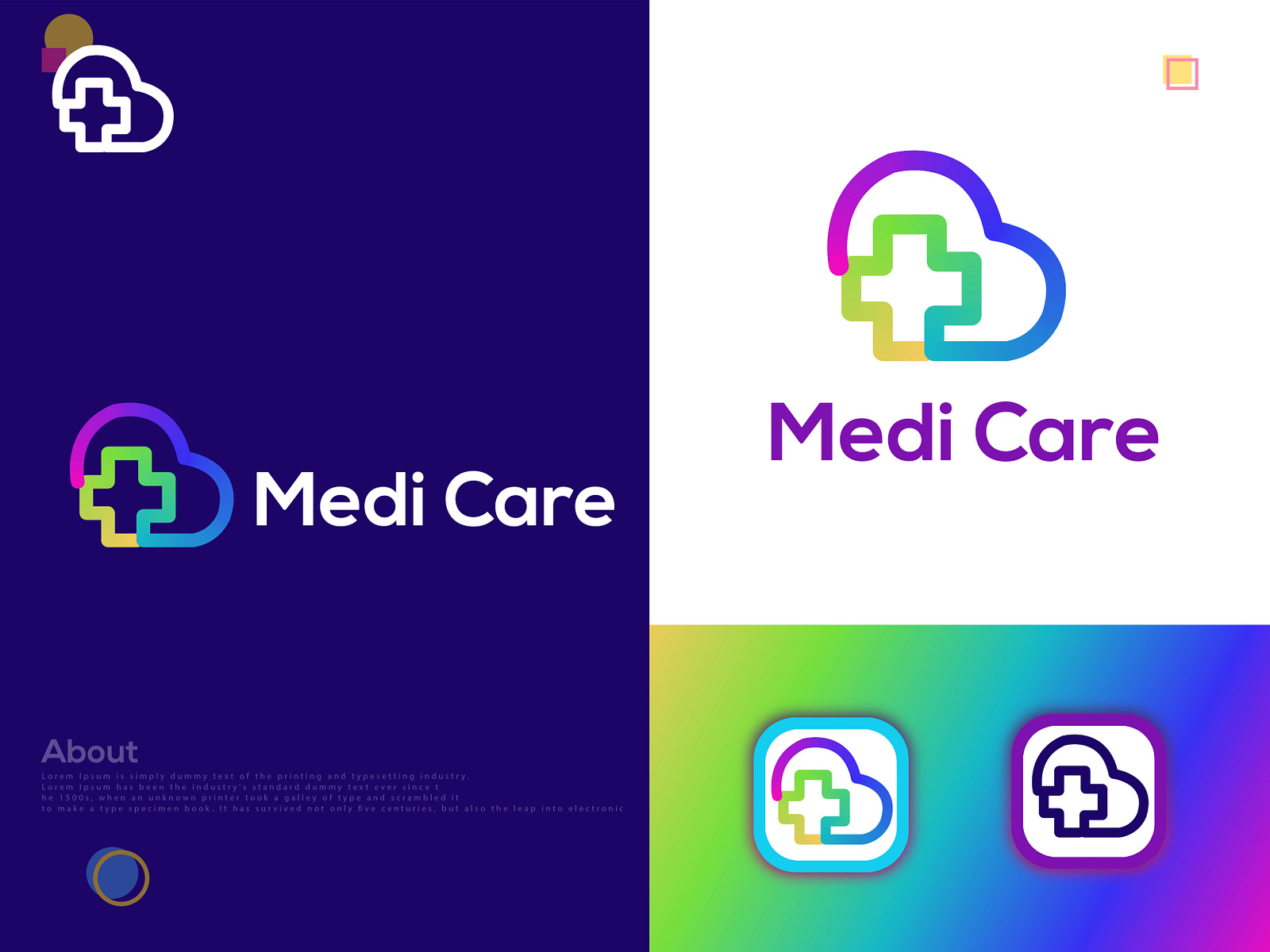 Medi-care logo, medical logo, Health logo, modern logo, busines by ...