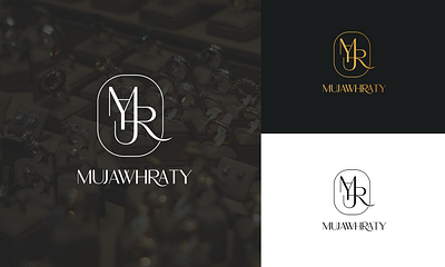 Logo design for jewelry shop for a client - Mujawhraty - quatar brand style guide branding business logo compnay logo design graphic design logo logo creation logo design minimalist logo modern minimalist logo monogram