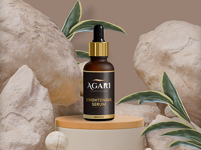 Agari Serum beauty brand cosmetic label label design packaging packaging designprint print serum skin skincare