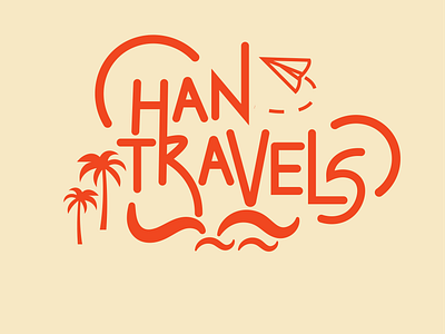 Vintage travel logo branding contemporary creative destinations exotic flat color graphic design illustrator instagram page logos logo modern palm trees playful travel logo trending vintage waves