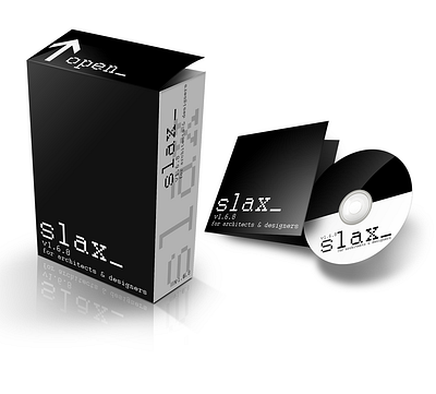 Slax CD box box branding case cd design graphic design linux logo packaging pixel slax ui vector