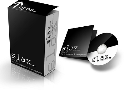 Slax CD box box branding case cd design graphic design linux logo packaging pixel slax ui vector