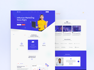 Influncer Marketing UI Template agency b2b business digital marketing marketing ui web design