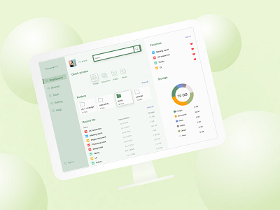File manager dashboard app design ui user experience user interfaces ux