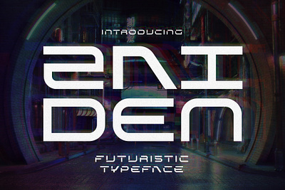 Zaiden - Futuristic Typeface alien branding design electronic font futuristic graphic design hi tech illustration internet logo modern robotics sci fi space technology typeface ui ux vector