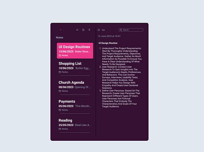 Note Widget (Daily UI Challenge Day 65) daily ui daily ui dailyui design ui uiux ux