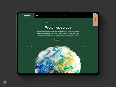 CORWIN Website Redesign after effects animation app branding building company design developer efficient eko green homepage logo smart ui ux water