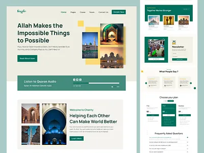 Charity Web Landing Page charity charity fund community connection desktop donate donation fundraiser help islam islamic charity landing ngo nonprofit poor support web web page website