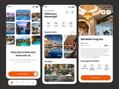 Hotel Booking App booking app discover explore flight booking flight booking app hotel hotel booking app mobile mobile app mobile app design mobile ui online booking app travel travel app ui uiux uiux mobile ux uxui uxui mobile