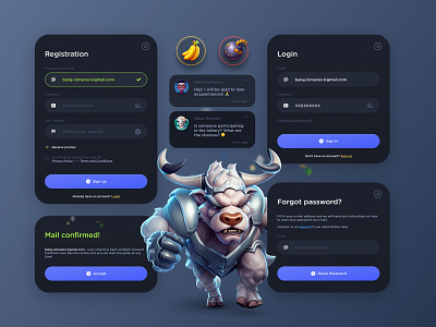 Registration & Login - Casino UI betting casino casino interface casino ui crash crypto casino gambling gambling design game design illustration login login casino mines nft registration slots slots design ui kit ux casino web casino