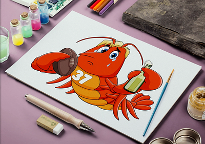 Mascot of a upset crab for beer business abrang animation beer business branding costume logo crying crab design character fiverr fiverr gig football player free mockup graphic design illustration logo designer mascot logo mascot of crab promote business unique logo unique mascot upset crab
