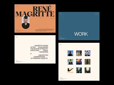 EXP—01/23 art blue bold branding colors editorial elegant gallery grid hero layout orange simple title typography ui web webdesign website whitespace