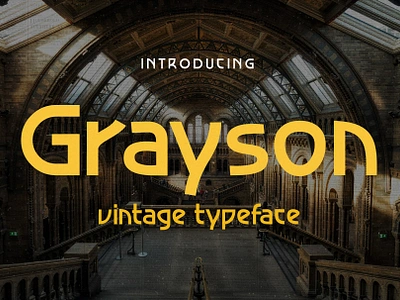 Grayson - 1940s Art Deco Typeface 1940s 40s advertising art deco branding classic clean commercial contruction design elegant font graphic design grotesk illustration industrial logo retro typeface vintage