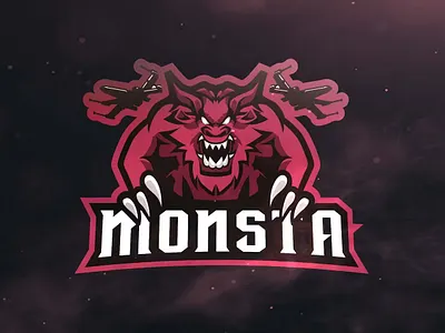 Monsta Sport and Esports Logos design esport game gaming graphic logo logos mascot monsta monsta esport monsta gaming sport template