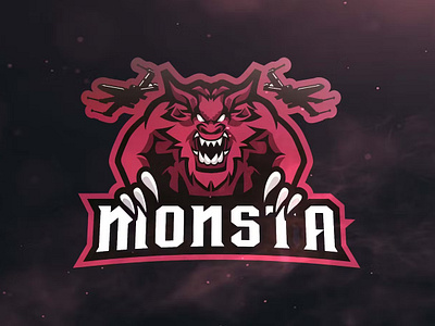 Monsta Sport and Esports Logos design esport game gaming graphic logo logos mascot monsta monsta esport monsta gaming sport template