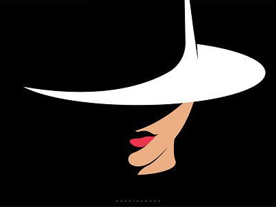 Shadow art design girl graphic design hat illustration logo minimal vector