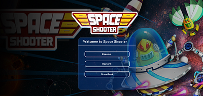 Space Shooter Game Design adobexd branding design figma graphic design illustration logo ui ux xd