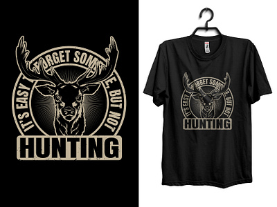 Hunting T-shirt Design black t shirt branding custom t shirt deer deer hunt deerhunting design forest forest design graphic design hunt hunting hunting design huntingtshirt illustration logo minimal outdoor summer vector