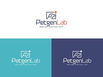 PetgenLab Logo - Online Vet Services & DNA Testing animal and pet industry animal health animal wellness dna testing logo logo design online vet services pet care pet dna analysis pet genetics petgenlab logo veterinary diagnostics veterinary logo design