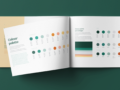 InHealth Medical style guide booklet branding clinical colour palette design friendly graphic design green health illustration medical style guide