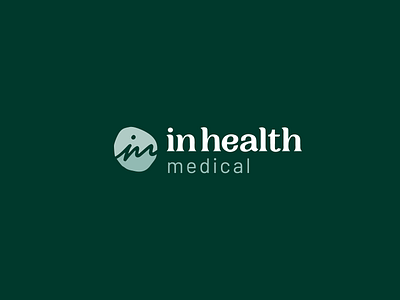 InHealth Medical logo branding clean design graphic design green health centre illustration logo logomark medical clinic shape typography vector