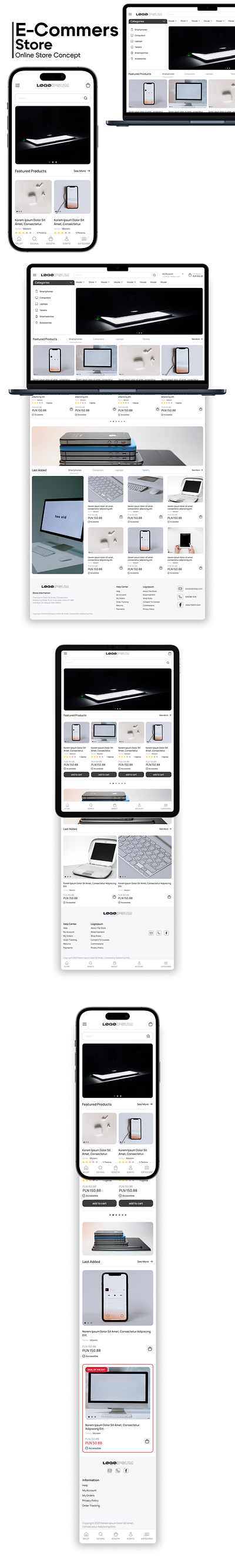 E-Commers Online Store Concept - UI UX Design app branding design ecommerce graphic design ui ux