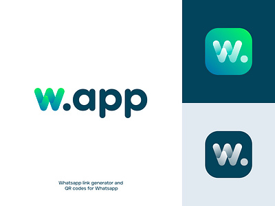 w.app logo concept pt.3 app icon branding code dot generator gradient icon letter link logo modern monogram qr simbple smart social w web3 whatsapp wordmark